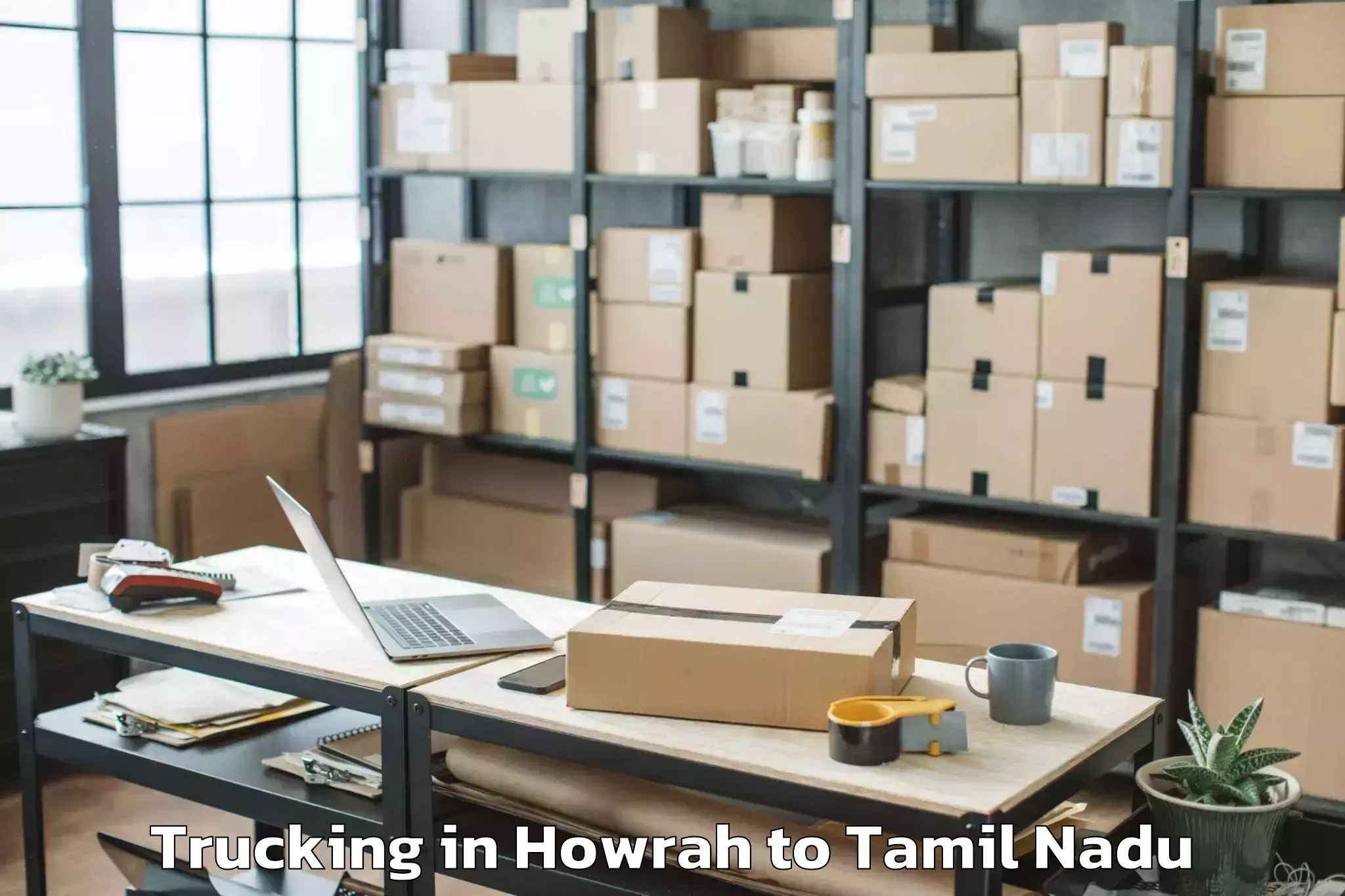 Top Howrah to Manappakkam Trucking Available